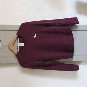 PINK VICTORIAS SECRET THERMAL SLEEPWEAR TOP SZ L